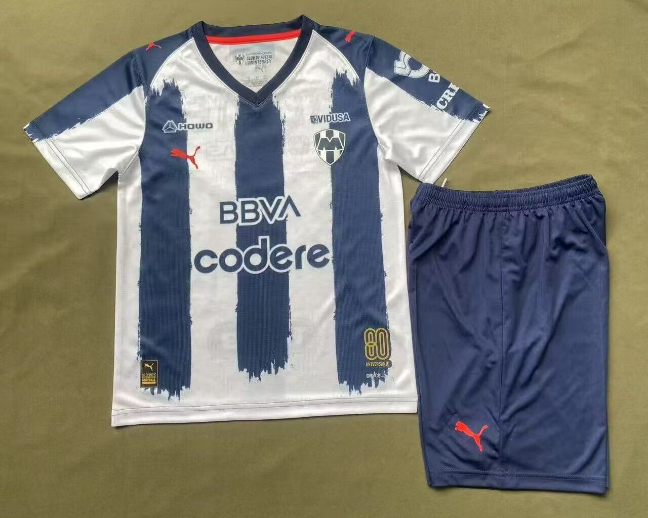 Kids-Monterrey 25/26 Home Soccer Jersey